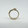 Vintage Chunky 9ct Gold Floral Engraved Buckle Ring 375 Size O 6.2g