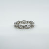 New CZ Pear Cut Full Band Ring in Sterling Silver 925  Size N Eternity Wedding 