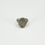 Vintage Sterling Silver Engraved Secret Locket Ring 925 Size P