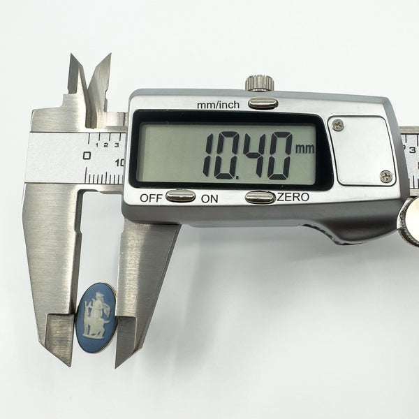 Vintage Sterling Silver Wedgewood Blue Jasper Ware Cameo Ring 925 Size J - K