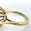 Vintage 9ct Gold Garnet Cocktail Cluster Ring Size J - K 