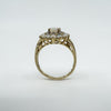 Vintage 9ct Gold Opal & Diamond Cluster Ring Size