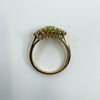 14ct Gold 1.10ct Green Peridot Cluster Ring 585 Size M 1/2 Engagement