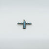 Vintage Sterling Silver Turquoise Christian Cross Pendant & 18” Chain 925