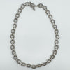 Vintage Sterling Silver Chunky 18.5” Fancy Link Chain & T-Bar Toggle 925 50g