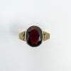 Vintage 9ct Gold 2.50ct Garnet Solitaire Ring Size P (Birmingham 1977)