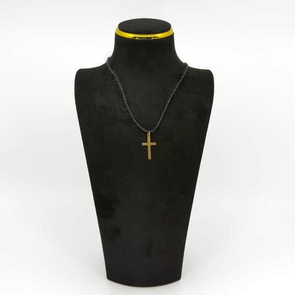 Vintage 18ct Gold Diamond Cut Christian Cross Pendant / Charm 750 Reversible