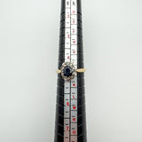 Vintage 9ct Gold Sapphire & Diamond Engagement Stacking Ring Size I - J