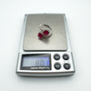 New 4ct Ruby Toi Et Moi Ring in Sterling Silver Size N