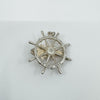 Vintage Ships Wheel & Fish Pendant / Charm 925 Club De Monaco Big Game