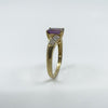 Vintage 9ct Gold 1.75ct Diamond & Amethyst Ring 375 Size R 2004