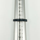 Sterling Silver 1ct Blue Diamond Half Eternity Band / Ring 925 Size R