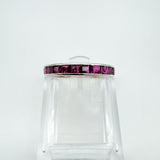 Vintage Antique Art Deco Platinum 1.6ct Ruby Full Eternity Band Ring Size K - L