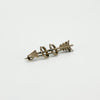 Antique Victorian 9ct Rose Gold Double Lucky Horseshoe & Arrow Brooch 375