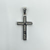 9ct White Gold 0.60ct CZ Christian Cross Pendant / Charm 375