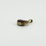 Vintage 9ct Gold Double Sided Black Onyx & Carnelian Fob 375