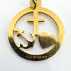 Vintage 9ct Gold Faith Hope Charity Pendant / Charm 375 by Georg Jensen