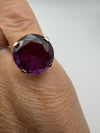 Vintage 14ct Gold 8.50ct Colour Change Purple Sapphire Size J - K