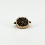 Vintage 9ct Rose Gold Double 3 Sided Spinning Engraved Fob 375 (Birm 1995)