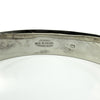Vintage Sterling Silver & Rose Gold Engraved Floral Bangle 925 (Birm 1978)