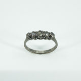 Vintage 18ct White Gold 0.82ct Diamond 5 Stone Ring 750 Size M