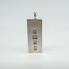 Large Chunky Vintage Sterling Silver Ingot Pendant (Sheffield 1977) 31g Jubilee 