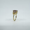 Chunky 9ct Gold 4ct Amethyst Trilogy Ring Size N Engagement Stacking 