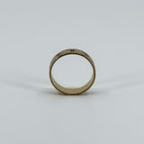 Vintage 9ct Gold Celestial Starry Engraved Full Band Ring 375 Size O (1977)