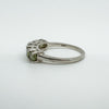 Sterling Silver 1ct Peridot 5x Stone Half Hoop Ring Size N  