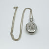 Vintage Sterling Silver Puffy Oval Photo Locket & 18” Chain 925