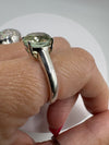 Sterling Silver 2.70ct Peridot Solitaire Ring Size M - N Engagement Stacking 