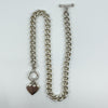 Vintage Chunky Sterling Silver Curb Links 16” Chain / Necklace & T-Bar 925 85g
