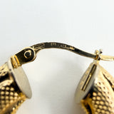 Vintage Chunky Twisted 9ct Gold Mesh Hoop Earrings 375