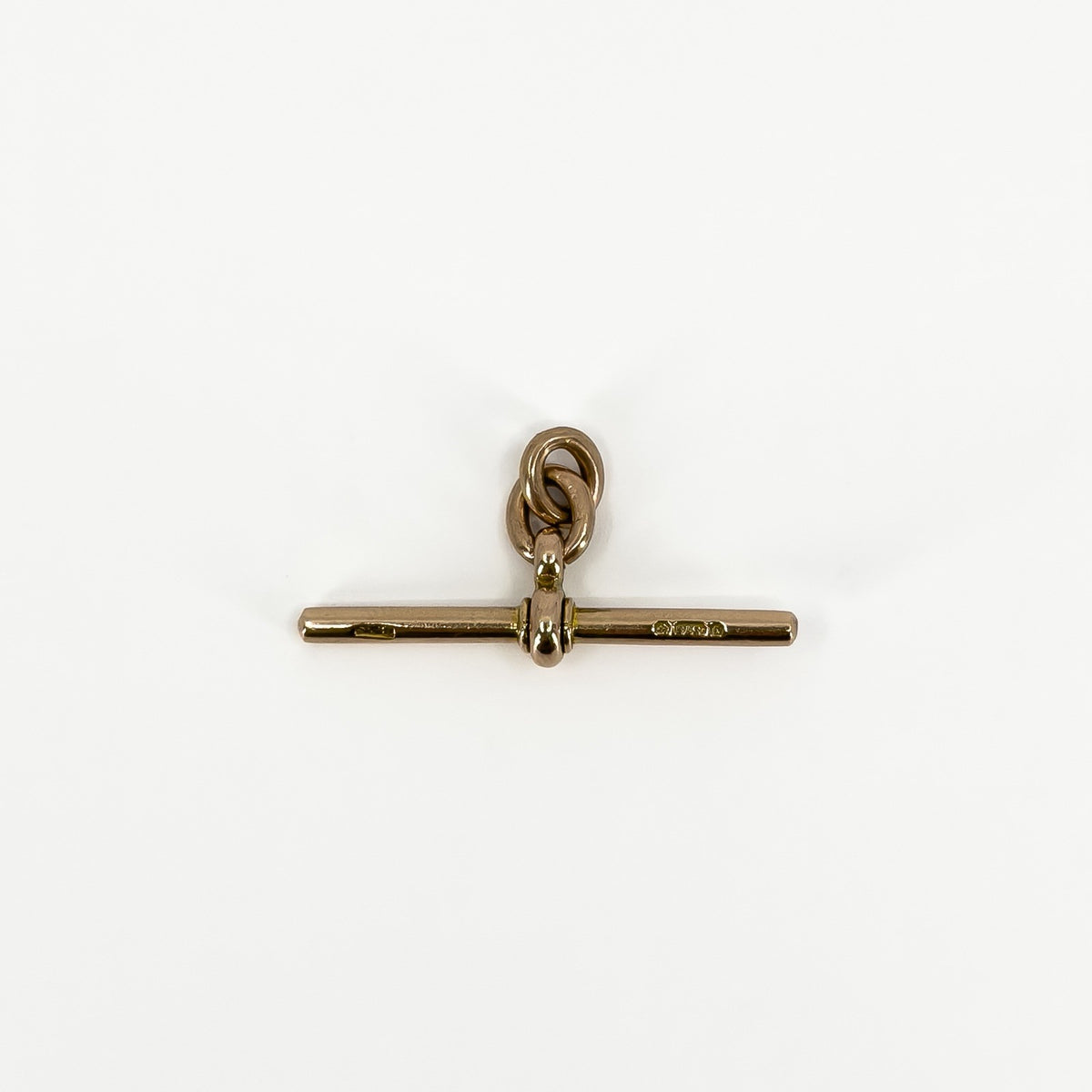 Large Antique 9ct Rose Gold T-Bar Pendant / Charm 375