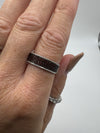 New Garnet Eternity Band / Ring in Sterling Silver 925 Size S Wedding Stacking  