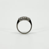 Vintage Platinum 1.60ct Diamond Trilogy Ring 950 Size L