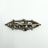 Antique Ewardian Sterling Silver & Rose Gold Swallow Ivy Love Letter Brooch 925