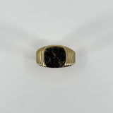 Vintage 9ct Gold Signet Ring 375 Size T - U 375 UNISEX Art Deco Style