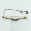 Vintage 18ct & 14ct Gold Diamond & Garnet Bar Brooch 750