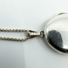 Vintage Sterling Silver Oval Engraved Photo Locket & 16” Box Chain Necklace 925