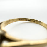 Vintage 9ct Gold Sapphire & Diamond Engagement Stacking Ring Size I - J