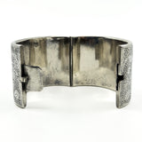 Wide Antique Victorian Sterling Silver Engraved Floral Bangle 925