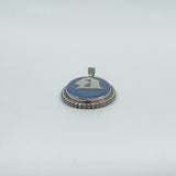 Vintage Sterling Silver Wedgewood Blue Jasper Ware Cameo Pendant 925 (1974)
