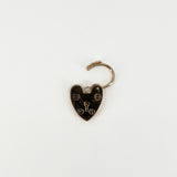 Vintage 9ct Rose Gold Heart Lock Padlock Pendant / Charm 375 (1996)