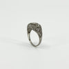 Art Deco Platinum 1ct Diamond Trilogy Ring 950 Size M - N