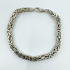 Chunky Sterling Silver 9.4” Byzantine Bracelet 925 Heavy 40g 