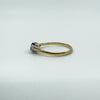 Antique 18ct Gold Sapphire & Old Cut Diamond Trilogy Ring 750 Size P