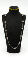 Vintage Sterling Silver Unusal Fancy Link Pebble 28.5" Necklace / Chain 925