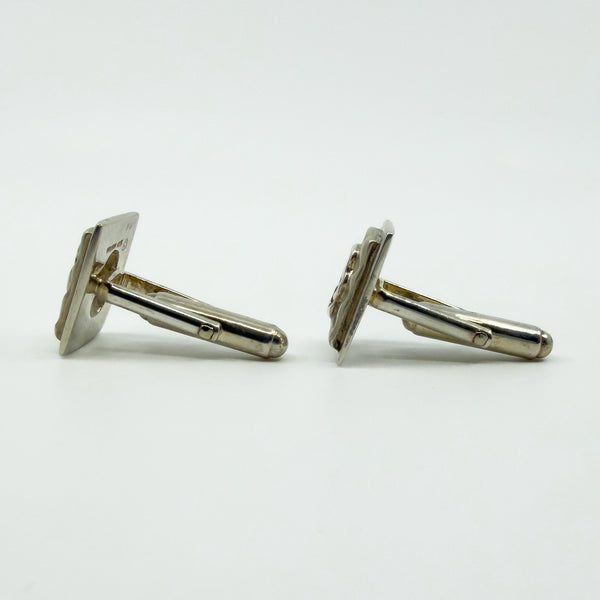 Vintage Sterling Silver Rectangular Cufflinks by Kit Heath 925
