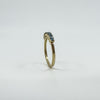 9ct Gold 0.48ct Blue Diamond Half Hoop Eternity Ring 375 Size N